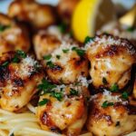 Lemon Garlic Butter Chicken Bites with Parmesan Linguine – A Dreamy Weeknight Dinner