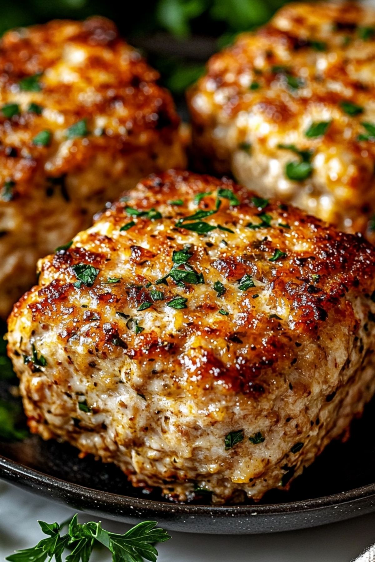 Garlic Parmesan Chicken Meatloaves