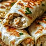 Cheesy Garlic Chicken Wraps