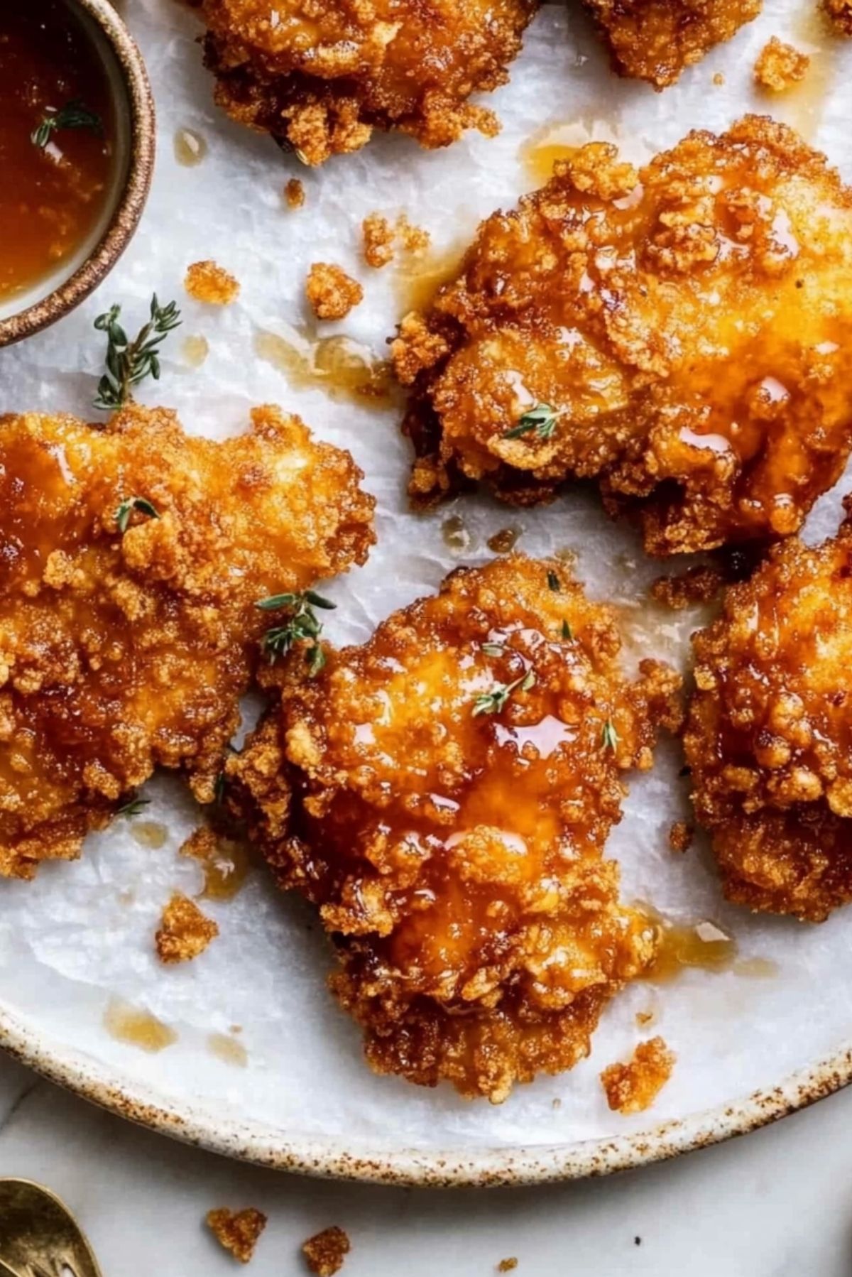 Baked Crunchy Hot Honey Chicken