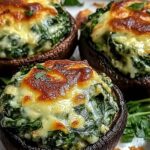 Spinach and Cheese Stuffed Portobello Mushrooms