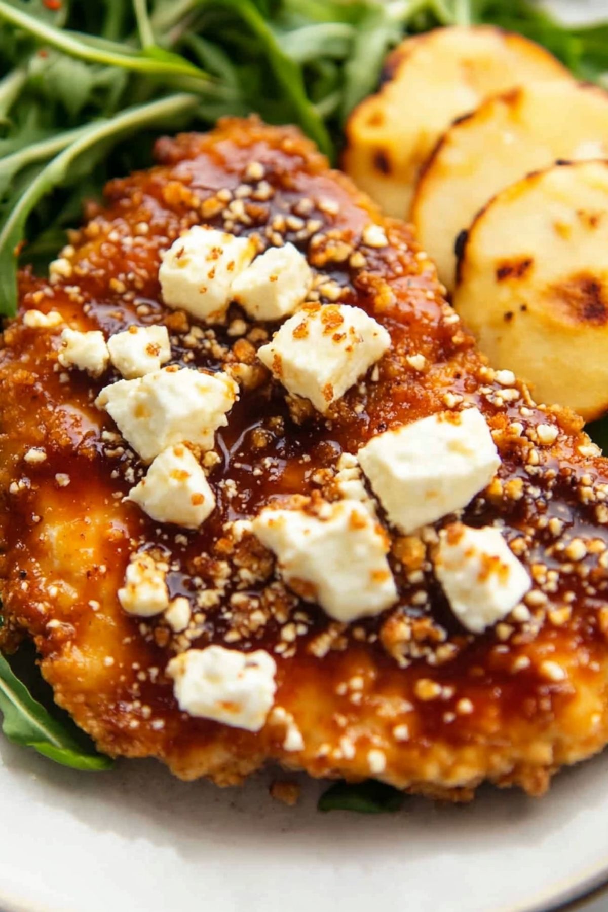 Crispy Hot Honey Feta Chicken