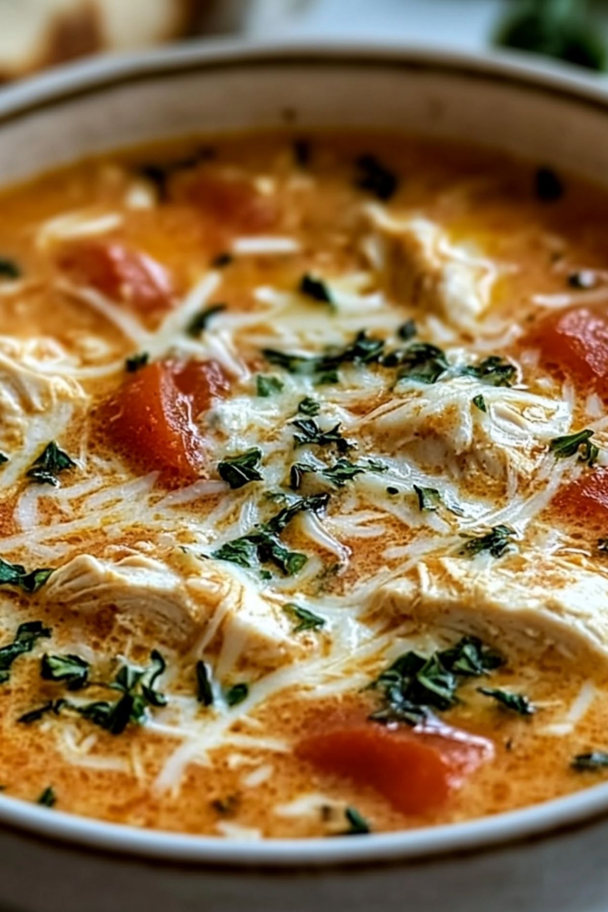 Crockpot Chicken Parmesan Soup