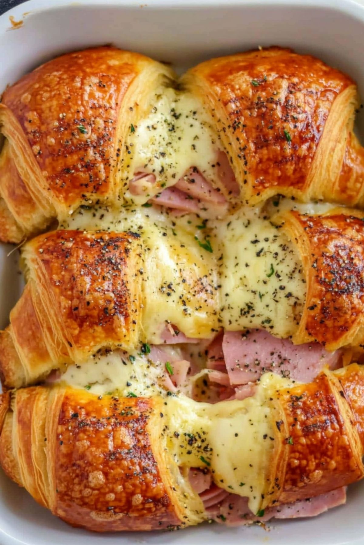 Baked Ham and Cheese Croissants