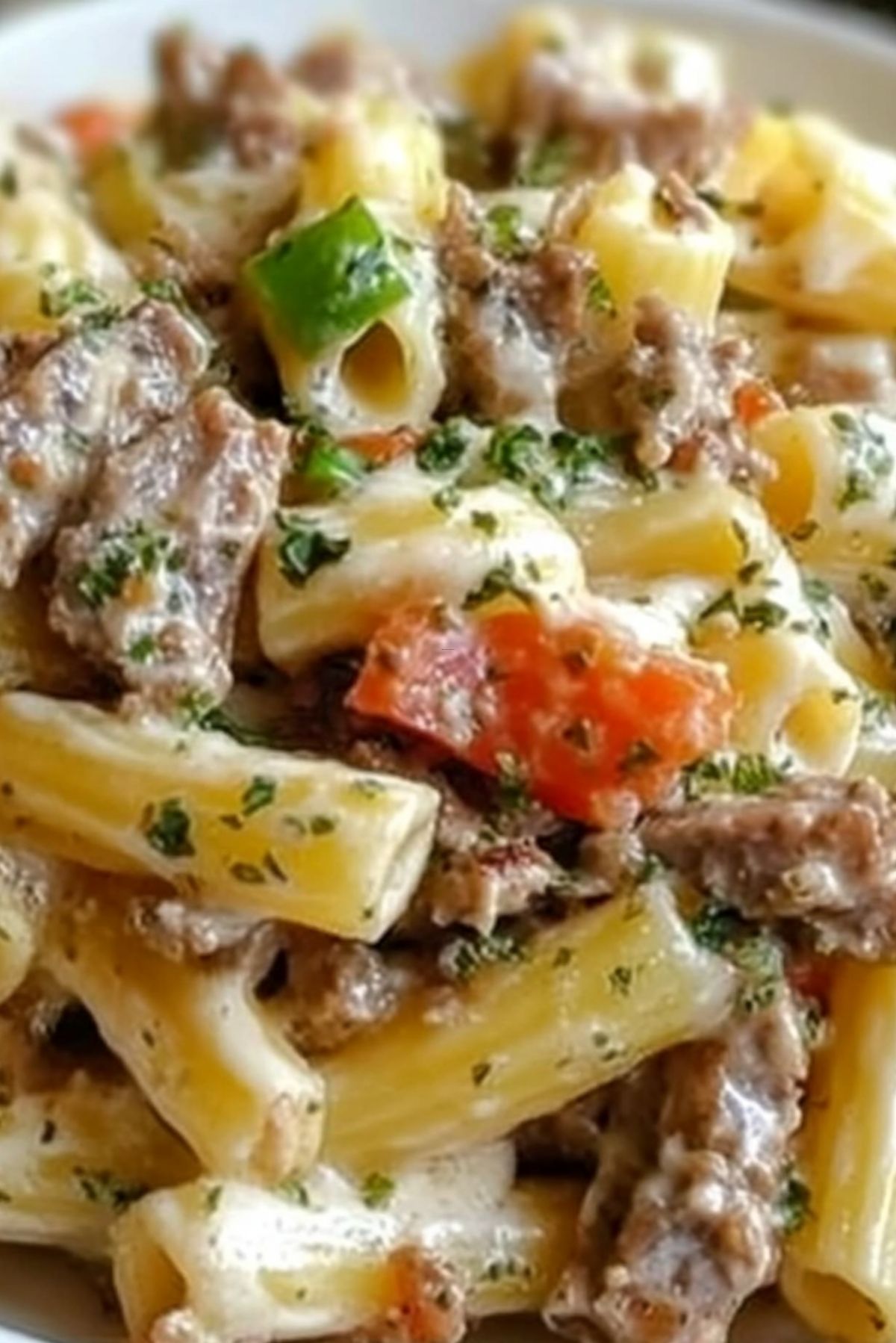 Philly Cheesesteak Pasta