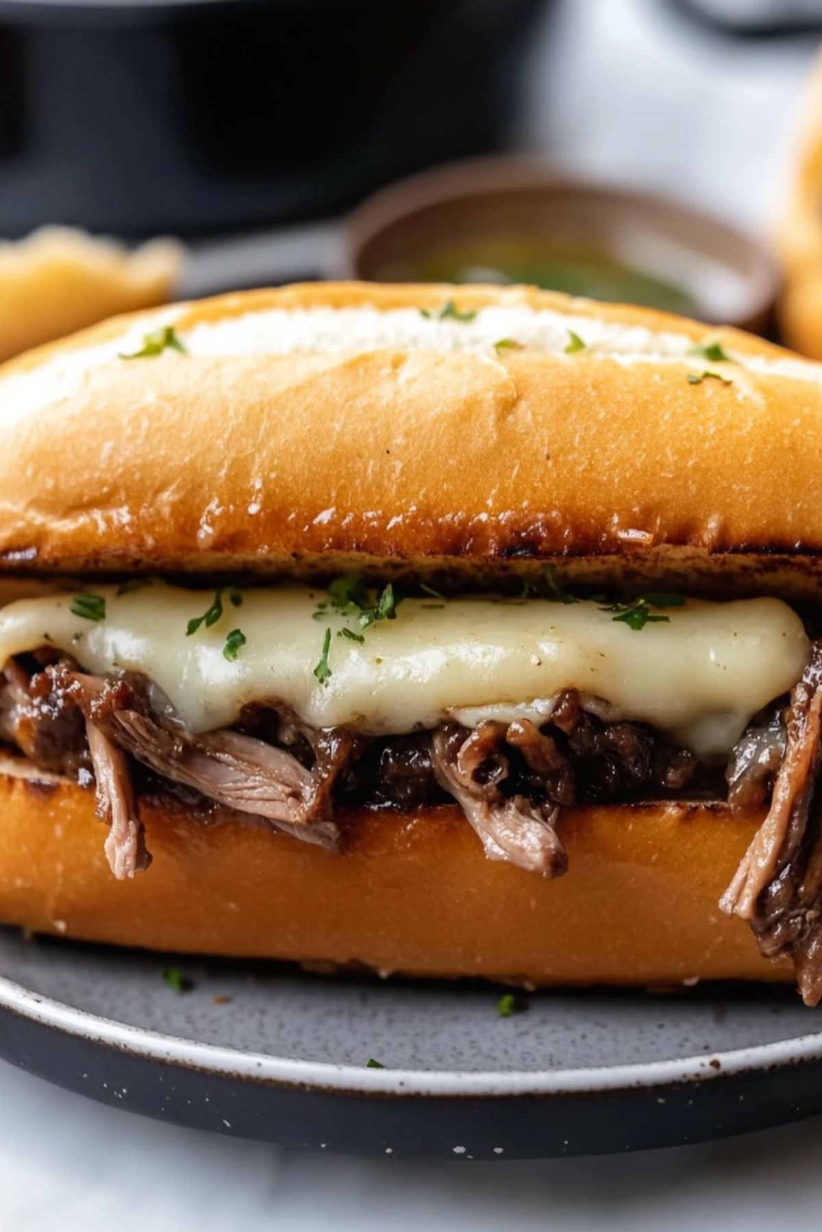 Slow Cooker French Dip Sandwiches