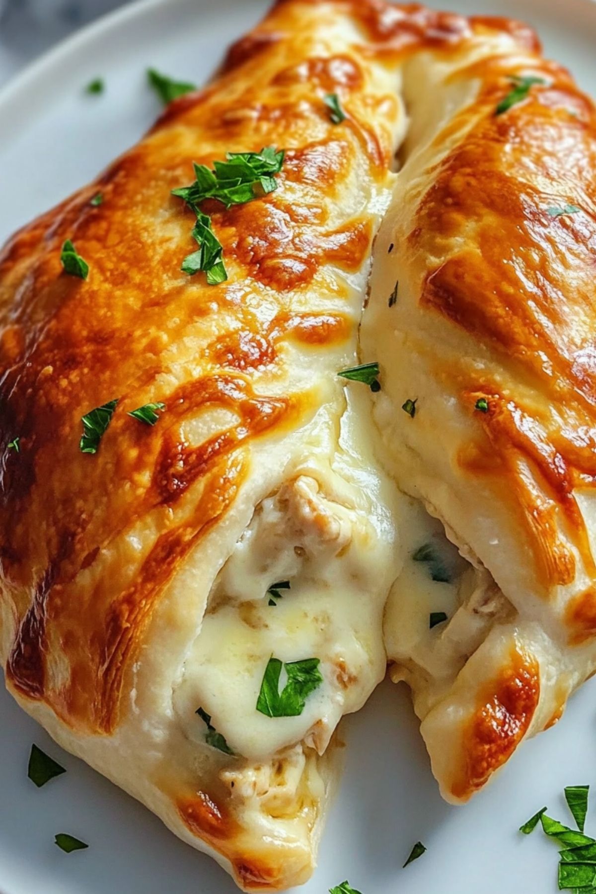 Chicken Alfredo Air Fryer Calzones