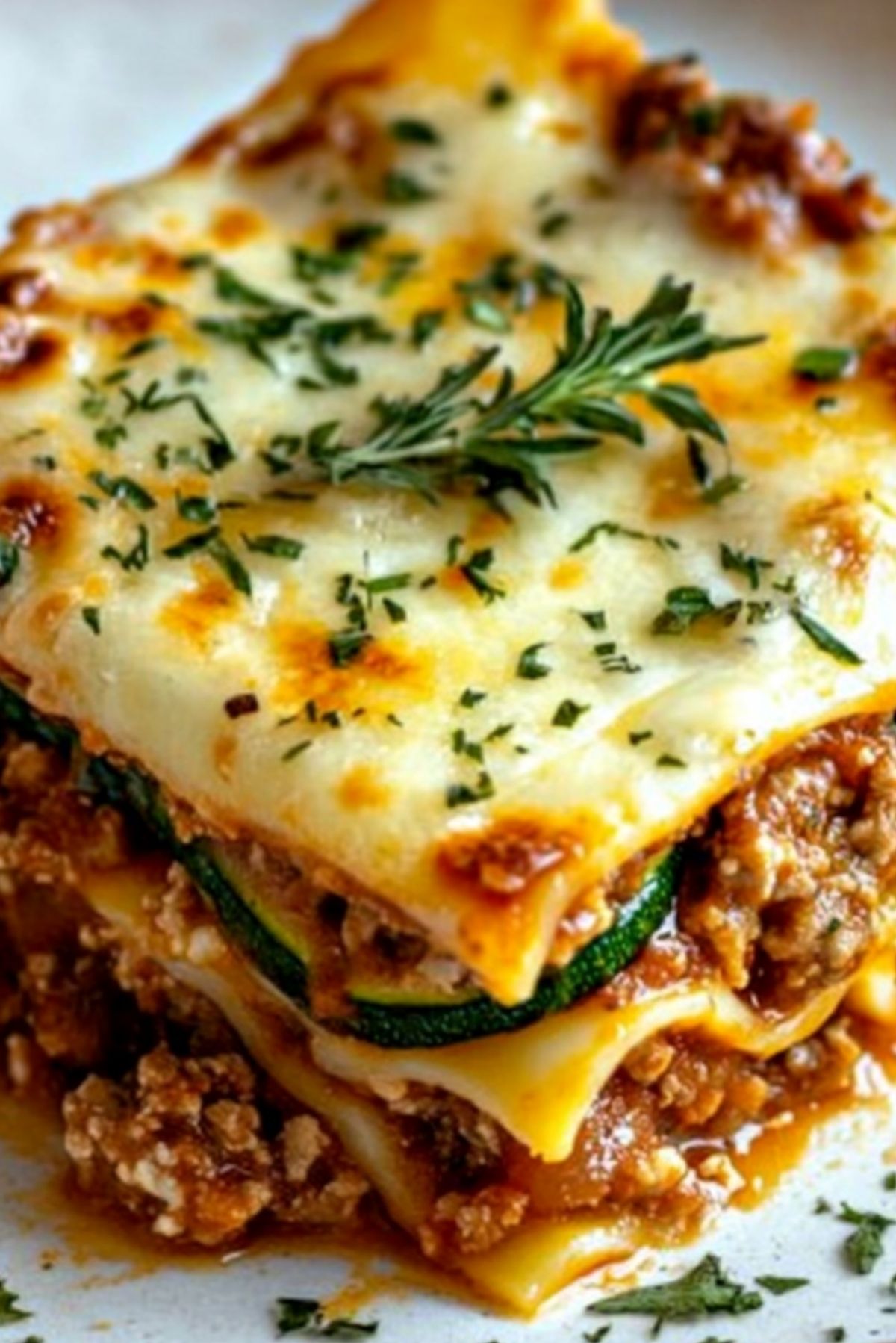 Zucchini Lasagna with Ground Turkey