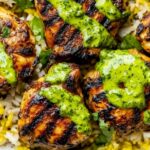 Peruvian Chicken & Rice with Green Sauce