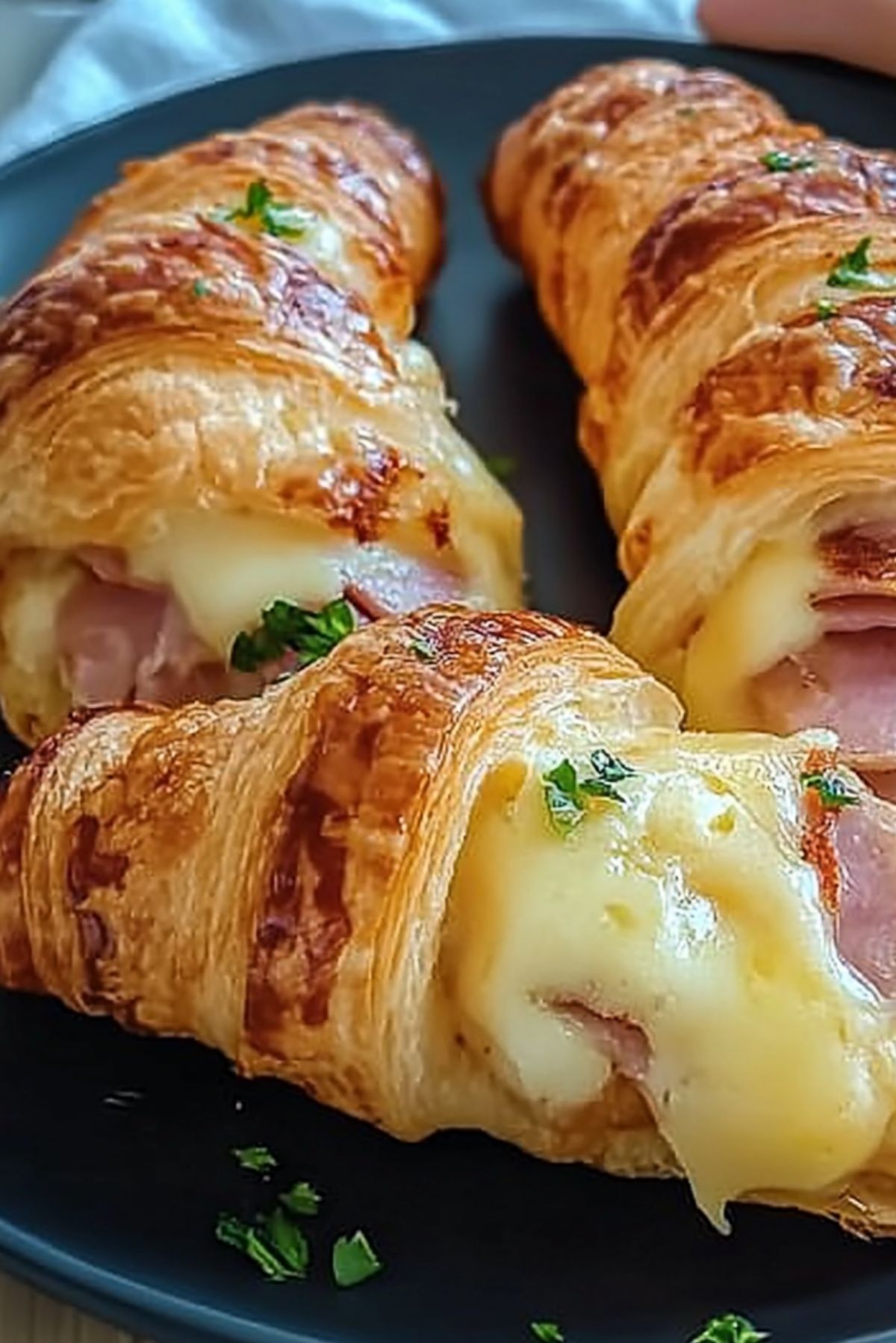 Baked Ham and Cheese Croissants