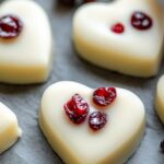 Heart-Shaped White Chocolate Cranberry Bites for Valentine’s Day