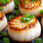 Juicy Japanese Style Seared Scallops