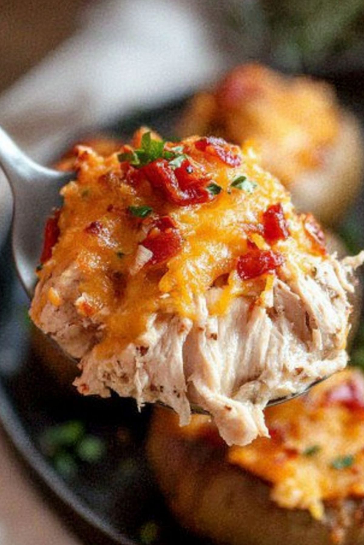 Crack Chicken Stuffed Baked Potatoes