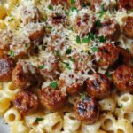 Garlic Butter Sausage Bites with Creamy Parmesan Pasta: A Comforting Dinner You’ll Crave