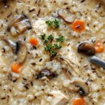 Delicious Creamy Mushroom Chicken and Wild Rice Soup