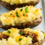 Loaded Baked Potatoes with Shepherd’s Pie Filling