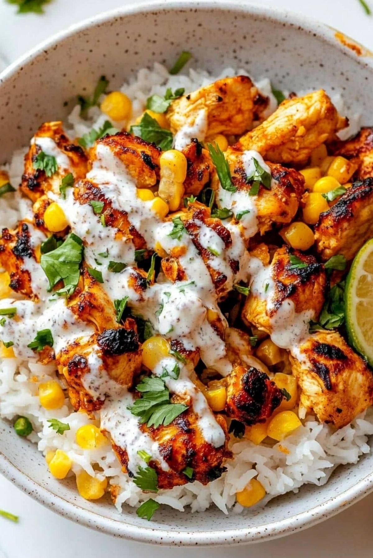 Street Corn Chicken Rice Bowl